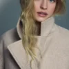 Abrigo cruzado de tacto suave – Chaquetas y abrigos