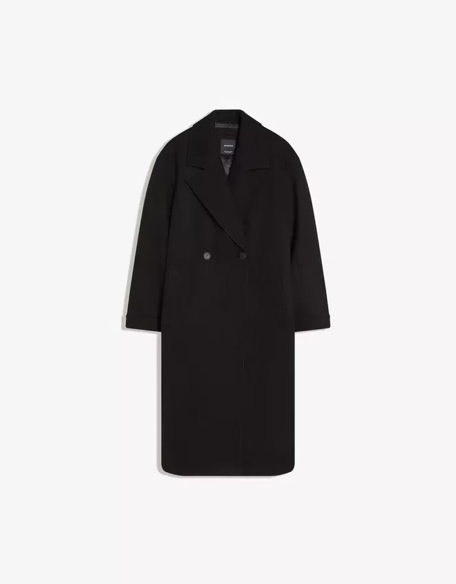 Abrigo cruzado de tacto suave – Chaquetas y abrigos Abrigo cruzado de tacto suave – Chaquetas y abrigos