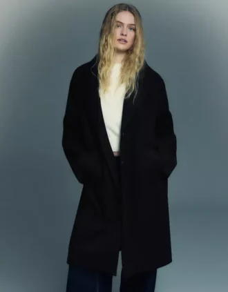 Abrigo largo de tacto suave – Chaquetas y abrigos