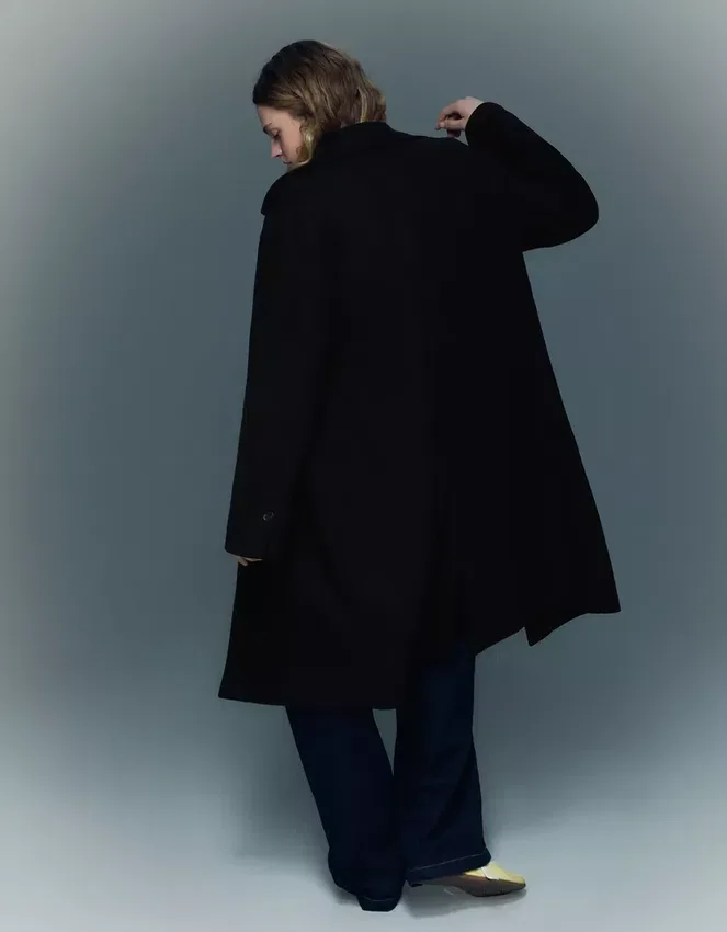 Abrigo largo de tacto suave – Chaquetas y abrigos Abrigo largo de tacto suave – Chaquetas y abrigos