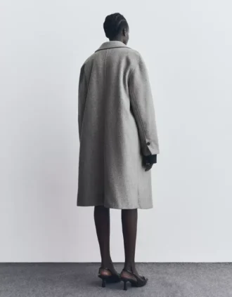 Abrigo largo de tacto suave – Chaquetas y abrigos