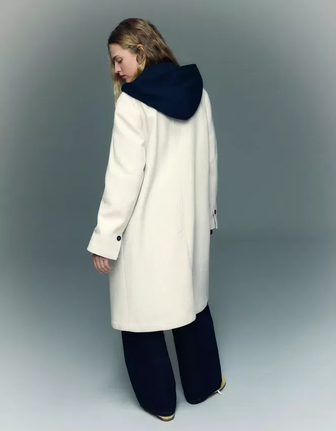 Abrigo largo de tacto suave – Chaquetas y abrigos Abrigo largo de tacto suave – Chaquetas y abrigos