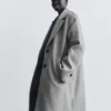 Abrigo largo de tacto suave – Chaquetas y abrigos