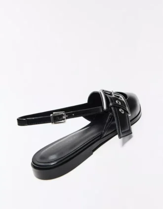 Bailarinas con hebilla y talón abierto – Zapatos planos