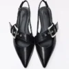 Bailarinas con hebilla y talón abierto – Zapatos planos Bailarinas con hebilla y talón abierto – Zapatos planos