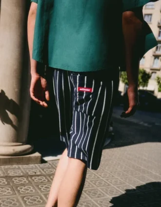Bermudas a rayas con efecto toalla – Bershka Lovers