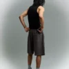 Bermudas de corte recto con lavado desgastado – Pantalones cortos y bermudas Bermudas de corte recto con lavado desgastado – Pantalones cortos y bermudas