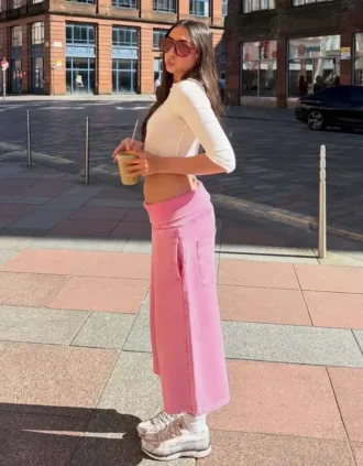 Bermudas de felpa con efecto desgastado