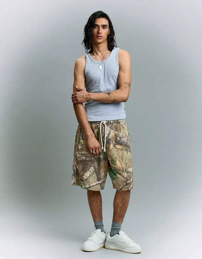 Bermudas estampadas de corte holgado – Pantalones cortos y bermudas – Hombre Bermudas estampadas de corte holgado – Pantalones cortos y bermudas – Hombre