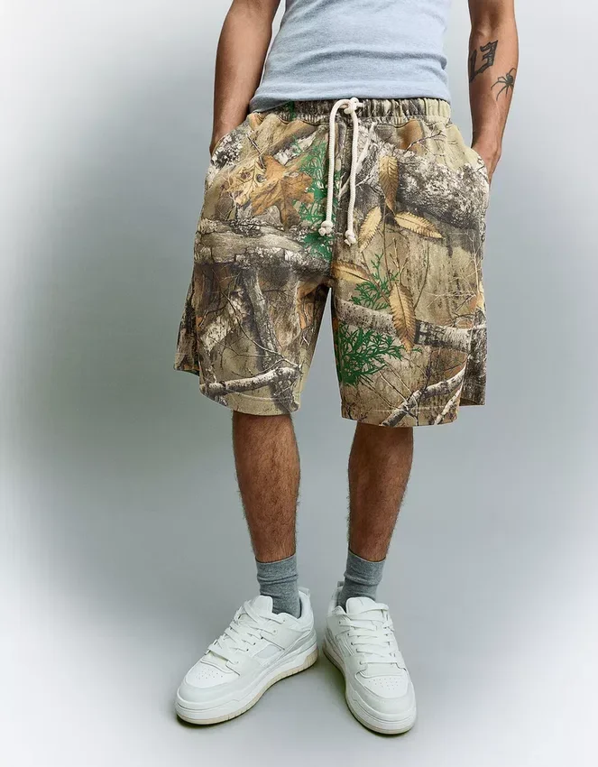 Bermudas estampadas de corte holgado – Pantalones cortos y bermudas – Hombre Bermudas estampadas de corte holgado – Pantalones cortos y bermudas – Hombre