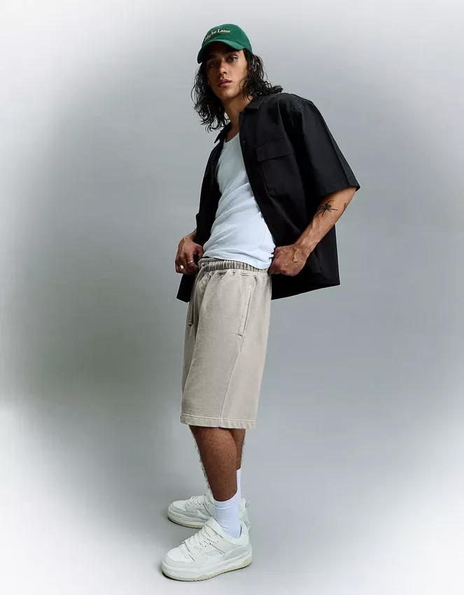 Bermudas estampadas de corte holgado – Pantalones cortos y bermudas – Hombre Bermudas estampadas de corte holgado – Pantalones cortos y bermudas – Hombre
