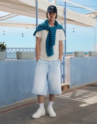 Bermudas skater de denim – Pantalones cortos y bermudas