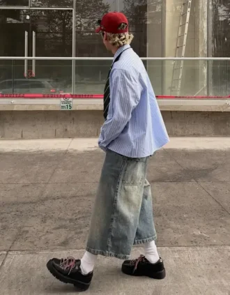 Bermudas vaqueras superholgadas – Pantalones cortos y bermudas