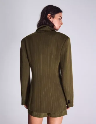 Blazer a rayas con doble botonadura – Chaquetas y gabardinas