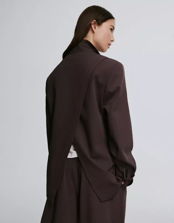 Blazer a rayas con doble botonadura – Chaquetas y gabardinas Blazer a rayas con doble botonadura – Chaquetas y gabardinas