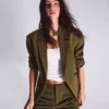 Blazer a rayas con doble botonadura – Chaquetas y gabardinas Blazer a rayas con doble botonadura – Chaquetas y gabardinas
