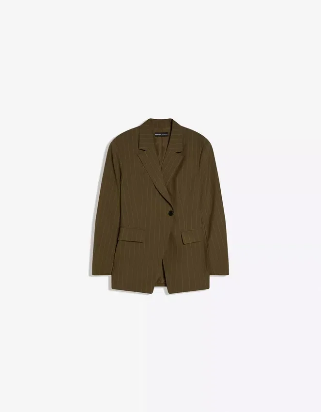 Blazer a rayas con doble botonadura – Chaquetas y gabardinas Blazer a rayas con doble botonadura – Chaquetas y gabardinas