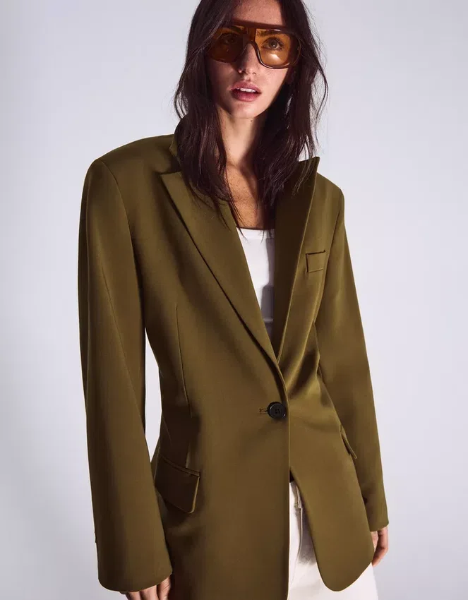 Blazer con hebilla trasera – Chaquetas y gabardinas Blazer con hebilla trasera – Chaquetas y gabardinas