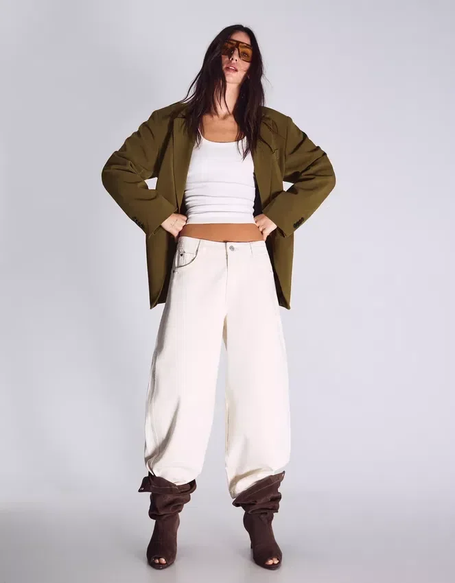 Blazer con hebilla trasera – Chaquetas y gabardinas Blazer con hebilla trasera – Chaquetas y gabardinas