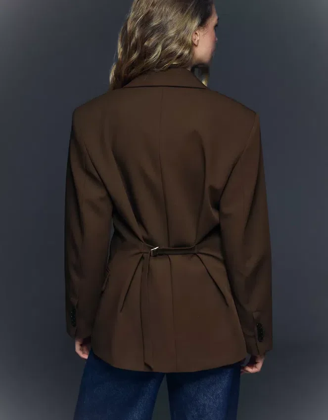 Blazer con hebilla trasera – Chaquetas y gabardinas Blazer con hebilla trasera – Chaquetas y gabardinas