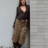 Blusa cruzada de manga larga con pañuelo Blusa cruzada de manga larga con pañuelo