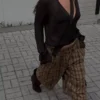 Blusa cruzada de manga larga con pañuelo Blusa cruzada de manga larga con pañuelo