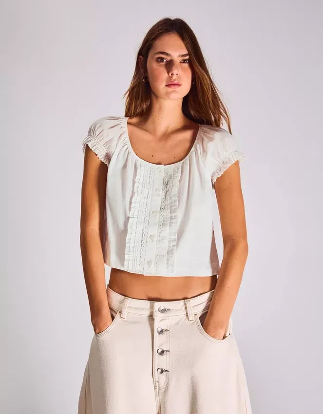 Blusa de manga corta – Camisas y blusas Blusa de manga corta – Camisas y blusas