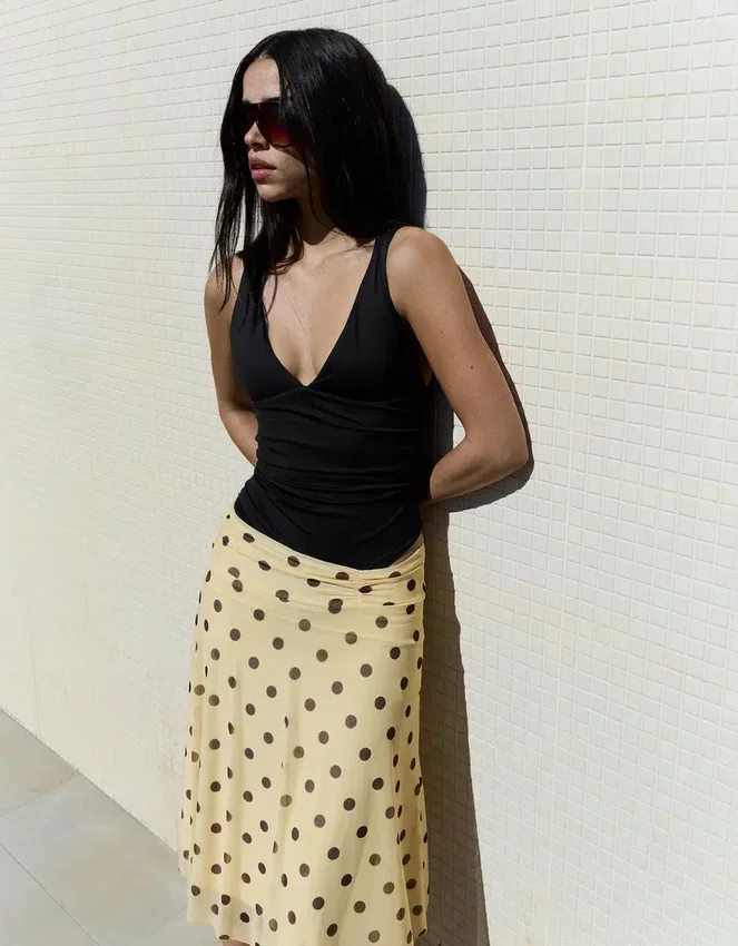 Body con tirantes fruncidos Body con tirantes fruncidos