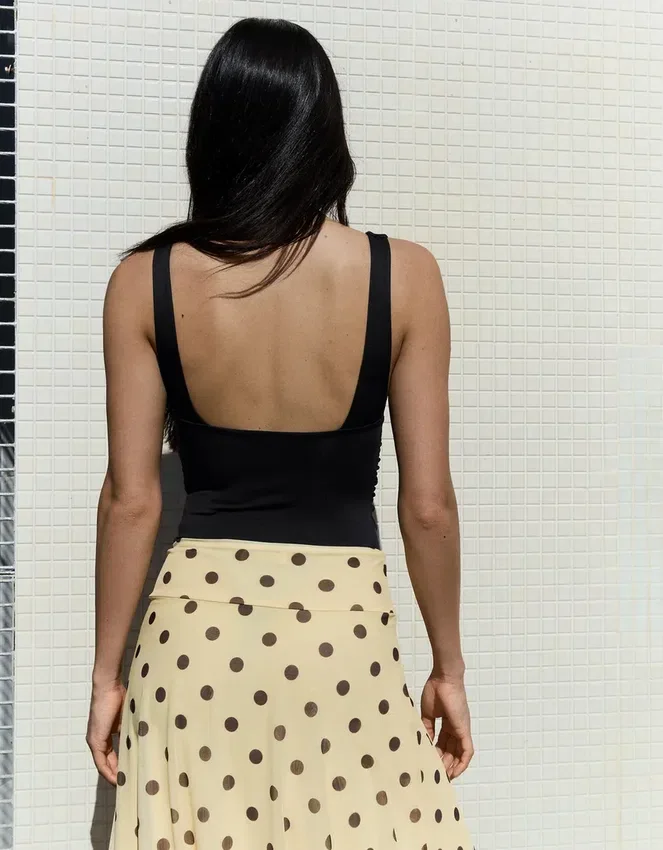 Body con tirantes fruncidos Body con tirantes fruncidos