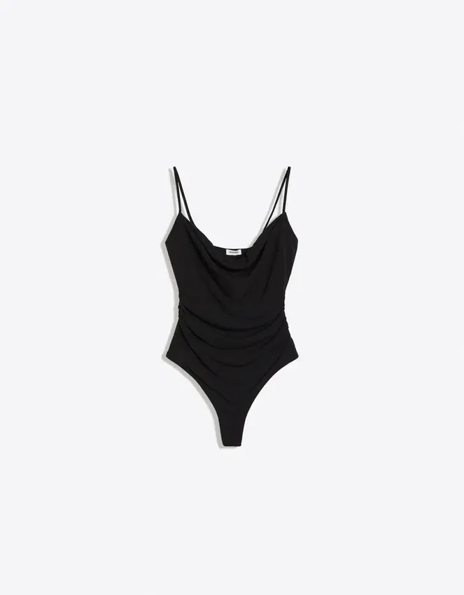 Body drapeado con tirantes Body drapeado con tirantes