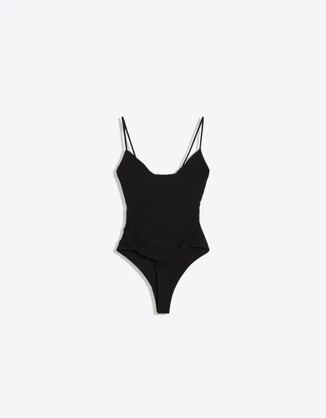 Body drapeado con tirantes Body drapeado con tirantes