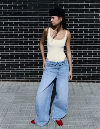 Body sin mangas de cuello redondo