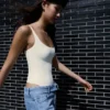 Body sin mangas de cuello redondo Body sin mangas de cuello redondo