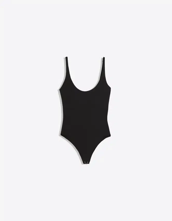 Body sin mangas de cuello redondo Body sin mangas de cuello redondo