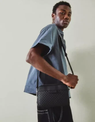 Bolso bandolera con monograma – Accesorios – Hombre