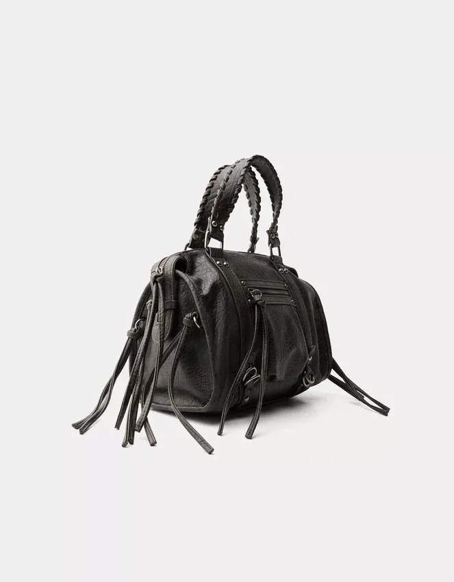 Bolso tipo bolero con efecto desgastado y asas – Accesorios Bolso tipo bolero con efecto desgastado y asas – Accesorios