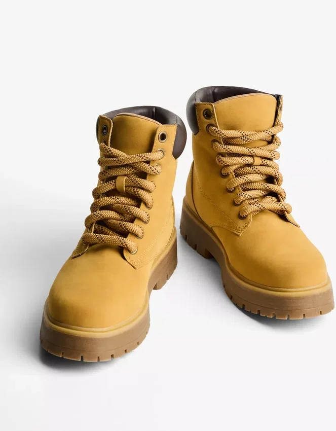 Botines con detalle acolchado – Zapatos – Hombre Botines con detalle acolchado – Zapatos – Hombre