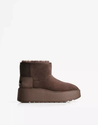 Botines de plataforma con forro de piel – Zapatos