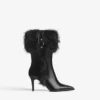Botines de tacón con detalle de piel – Botas y botines Botines de tacón con detalle de piel – Botas y botines