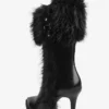 Botines de tacón con detalle de piel – Botas y botines Botines de tacón con detalle de piel – Botas y botines