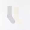 Calcetines básicos acanalados – Mujer