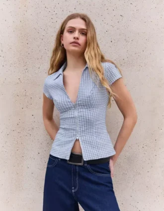 Camisa de manga corta con cremallera – Camisas y blusas Camisa de manga corta con cremallera – Camisas y blusas