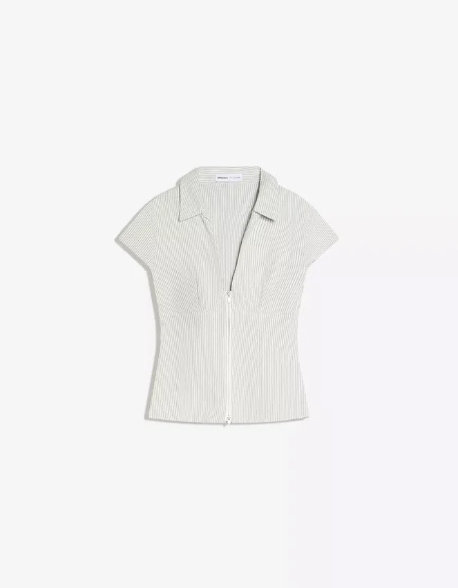 Camisa de manga corta con cremallera – Camisas y blusas Camisa de manga corta con cremallera – Camisas y blusas