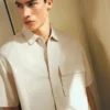 Camisa de manga corta de corte recto – Camisas Camisa de manga corta de corte recto – Camisas