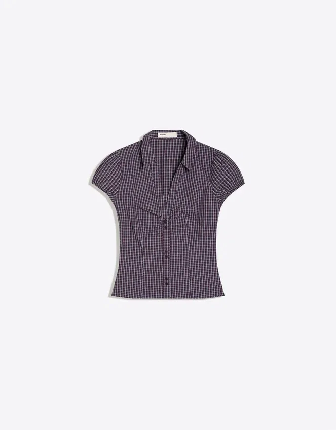 Camisa de popelín de manga corta Camisa de popelín de manga corta