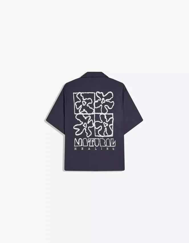 Camisa estampada de manga corta y corte holgado – Camisas Camisa estampada de manga corta y corte holgado – Camisas