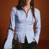 Camisa Fit con mangas acampanadas – Camisas y blusas Camisa Fit con mangas acampanadas – Camisas y blusas