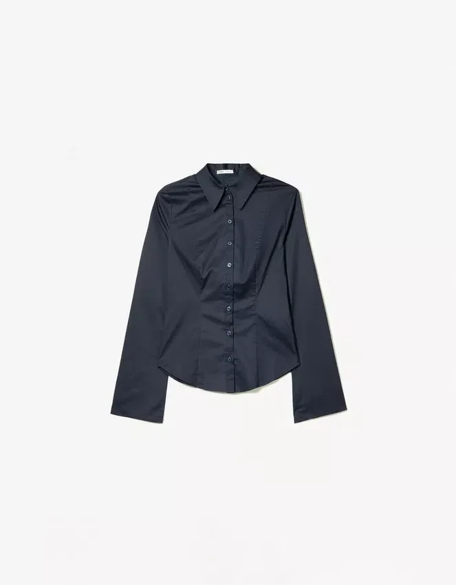 Camisa Fit con mangas acampanadas – Camisas y blusas Camisa Fit con mangas acampanadas – Camisas y blusas