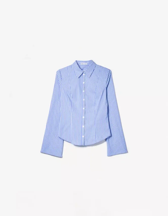 Camisa Fit con mangas acampanadas – Camisas y blusas Camisa Fit con mangas acampanadas – Camisas y blusas