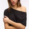 Camiseta asimétrica de manga corta – Camisetas – Mujer